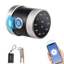 5in1 Smart Lock FP100 PW50 IC30 Front6.8x5.5 Al