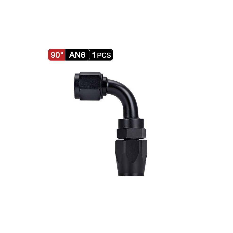 Swivel Elbow An Fitting, Compatible With General Models, Aluminium, 37 Degree Sealing Surface, Leak Prevention Black 6901508524330
