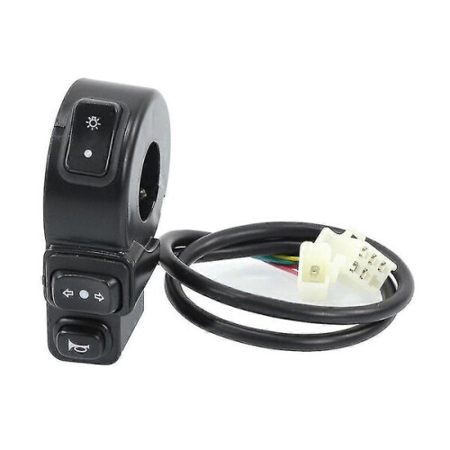 Motorcycle Switch Compact ABS Black Handlebar Control Push Button Kit for Universal Installation on Bikes