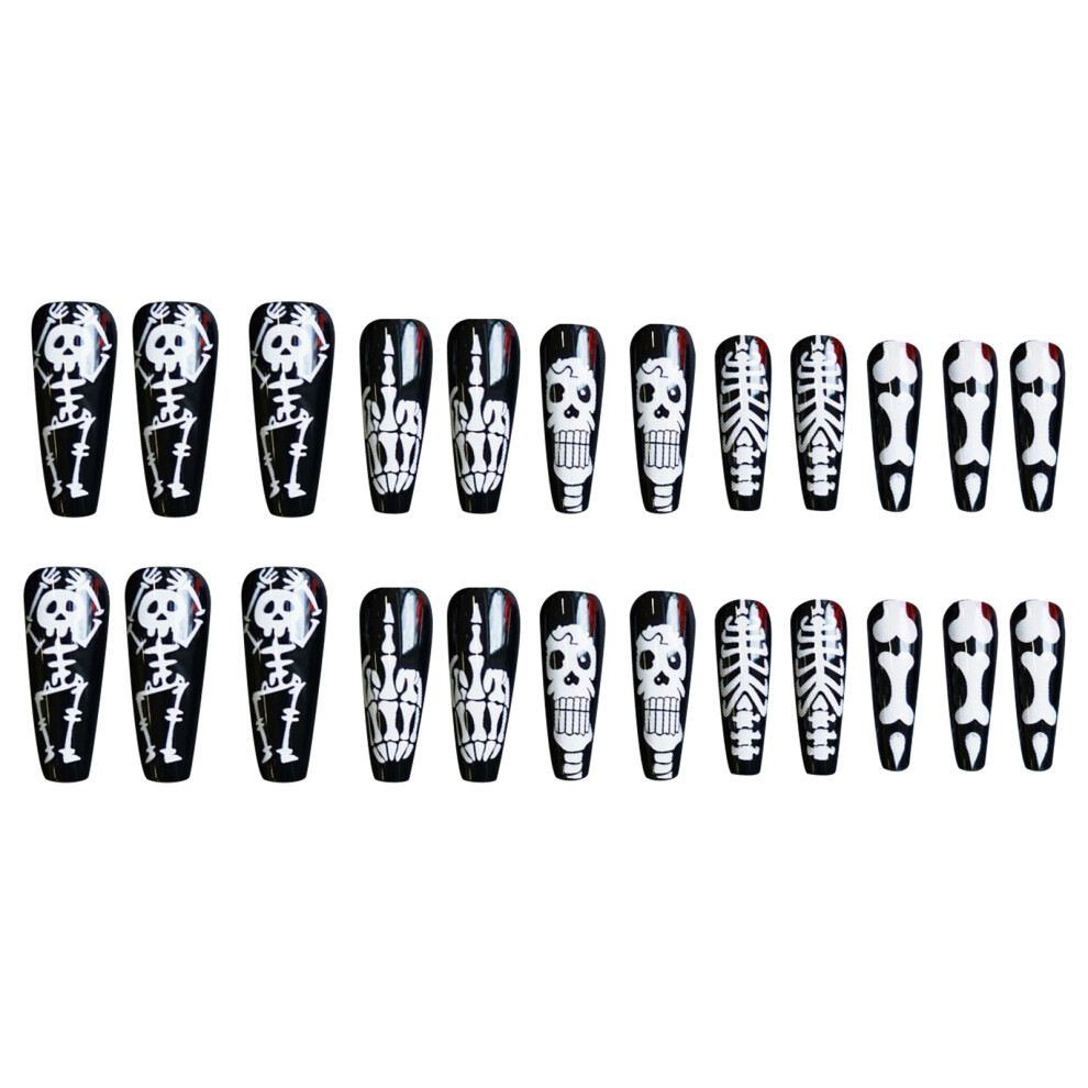 Creation-3C Halloween Printed Fake Nails - Durable & Stylish