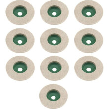 Wool Felt Polishing Wheel with 16mm Hole, 97x8mm Compressed Wool Discs 10 Pcs for Angle Grinder, Stainless Steel Copper Aluminium Polishing