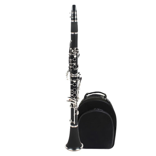 B Flat Clarinet Professional Grade Bakelite with Cupronickel Keys for Beginner Exam Performance