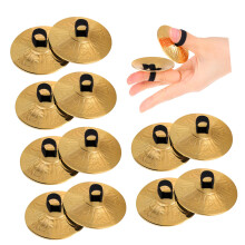 Copper Finger Cymbals for Belly Dance  Clear Crisp Sound, Lightweight, Elastic Fit, 10pcs
