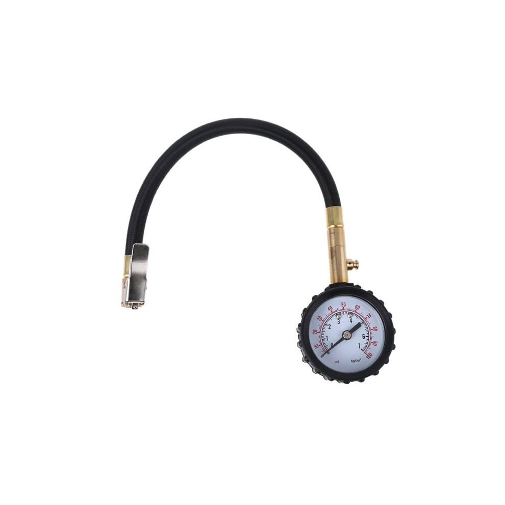 Brass Tyre Deflation Pressure Gauge 0-100 Psi, Ansi B40.1 Grade, For Off-Road Vehicle Tyre Pressure Adjustment 6901508506381