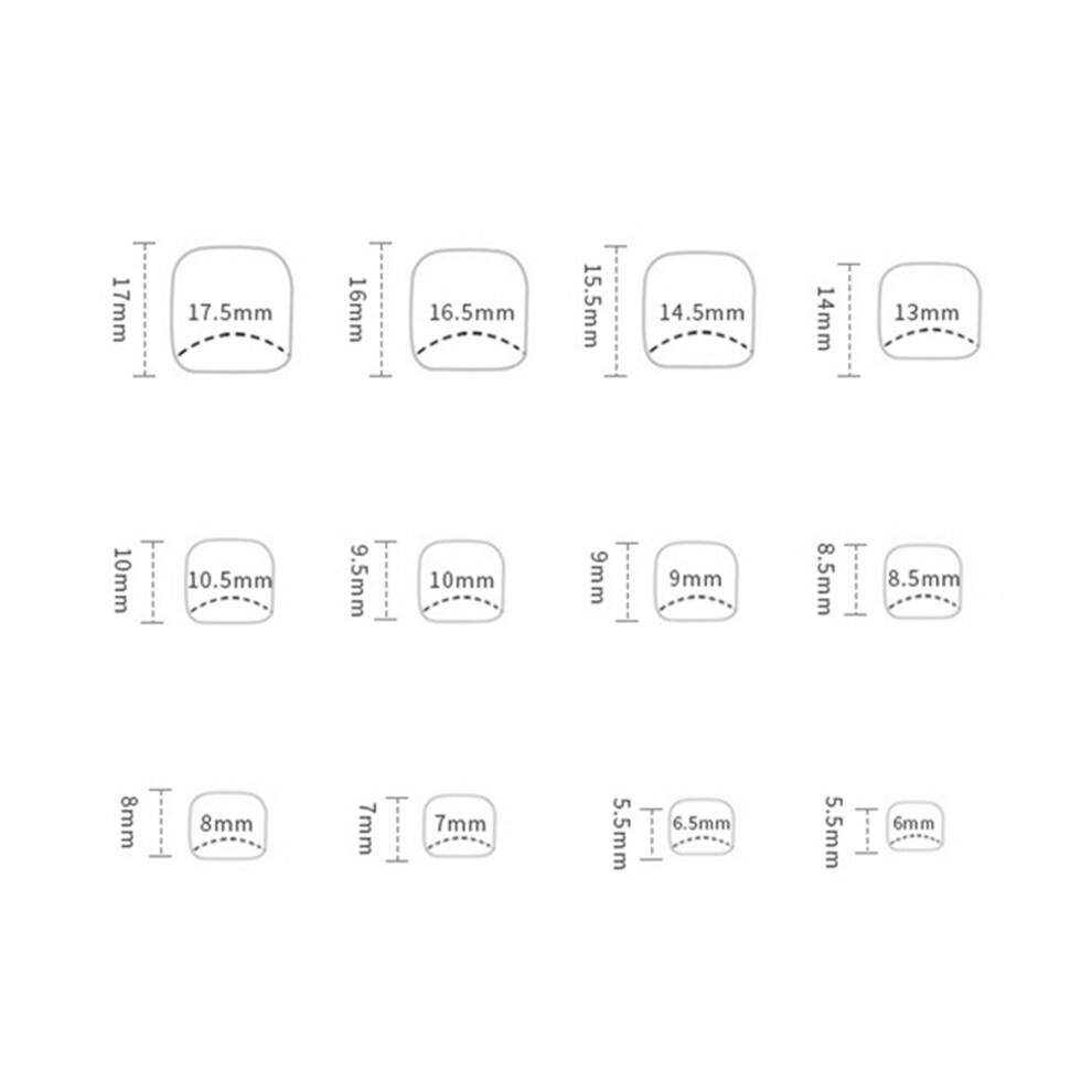 Reach-Tools White 24Pcs Blush Fake Nails W/ Tip, Chip-Proof