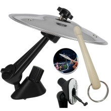 Mini Crash Cymbal Car Air Vent Drum Accessory with Secure Mount and Crisp Metallic Tone Silver