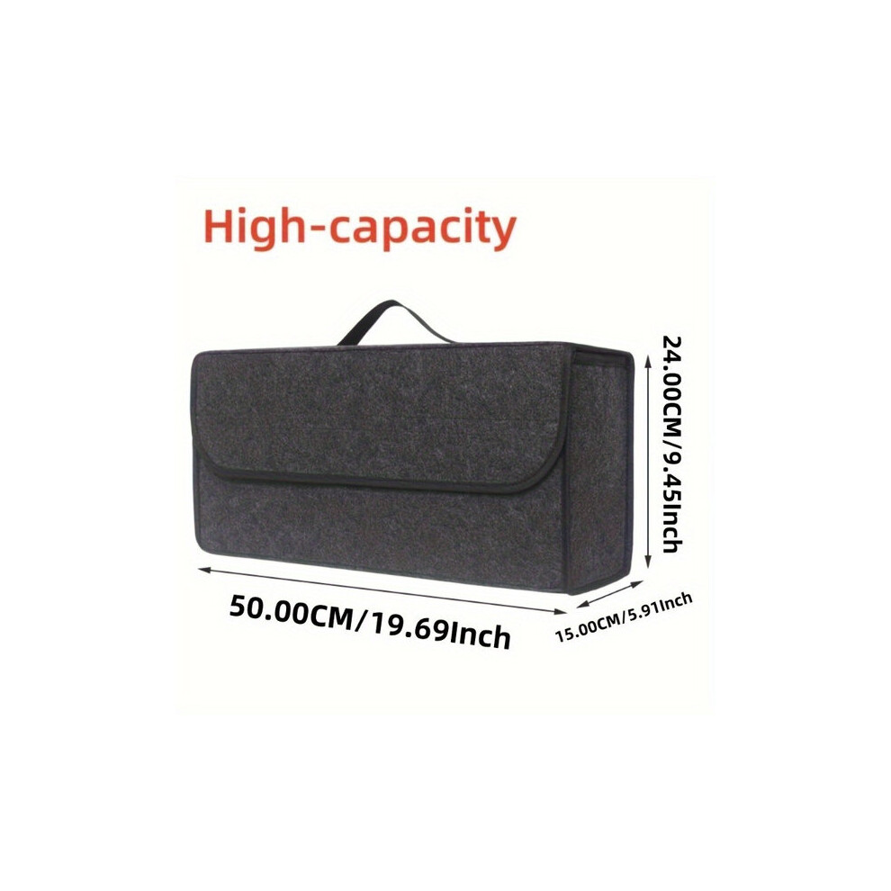 Velvet Fabric Car Storage Case Foldable Trunk Organiser For Item Storage And Car Tidy 6901508518209