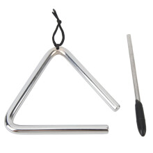 Triangle Percussion Instrument, 4 Inch Stainless Steel for Music Education and Precise Rhythm Training