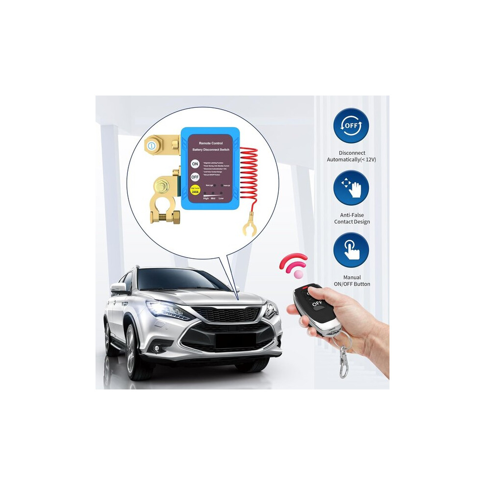 12V Battery Circuit Breaker 240A, Automatic Kill Switch Compatible With Car, Boat, Rv, Atv, Truck 6901508553088