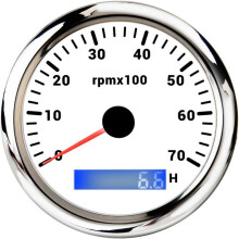 Kierroslukumittari, yhteensopiva henkilöautojen ja kuorma-autojen diesel- ja bensiinimoottoreiden kanssa, 85 mm, 7 värin taustavalo, kaareva lasi