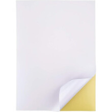 A4 zelfklevend printerpapier, premium mat wit, 50 vellen, vlekbestendig voor verzendetiketten en pakketten.