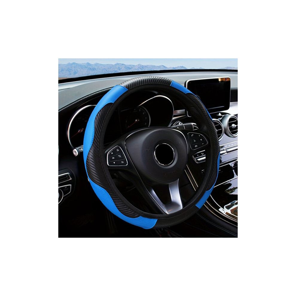 Steering Wheel Cover Compatible With Universal Cars, Ergonomic Grip For Driving Comfort, Anti-Slip Pu Leather 6901508556911