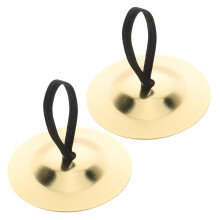Belly Dance Finger Cymbals Pure Copper Zills with Polished Gold Finish and Bright Ringing Sound