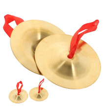 Mini Copper Finger Cymbals Clear Crisp Sound for Belly Dancing, Music Teaching and Performances