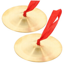 Copper Finger Cymbals with Comfort Grip Bands for Belly Dance and Musical Performance