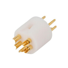 DIN-Stecker 5-polig für Tonabnehmer, 24K vergoldete Messingstifte, PTFE-Isolator, CNC-Aluminiumgehäuse, kompatibel mit Plattenspieler