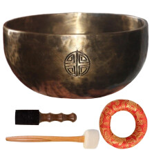 Tibetan Singing Bowl Set 6in Copper with Mallet and Cushion for Meditation Yoga and Chakra Healing