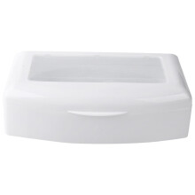 Manicure Steriliser Box with Automatic Rising Tray, White Detachable Plastic Case for Metal Nail Tools