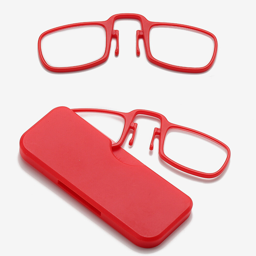 Reach-Tools (Red Frame, 150) Slim Comfort Reading Glasses W/ Nose Rest