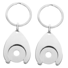 Metal Shopping Trolley Token Keychain Set, RustResistant Grocery Cart Coin Holder