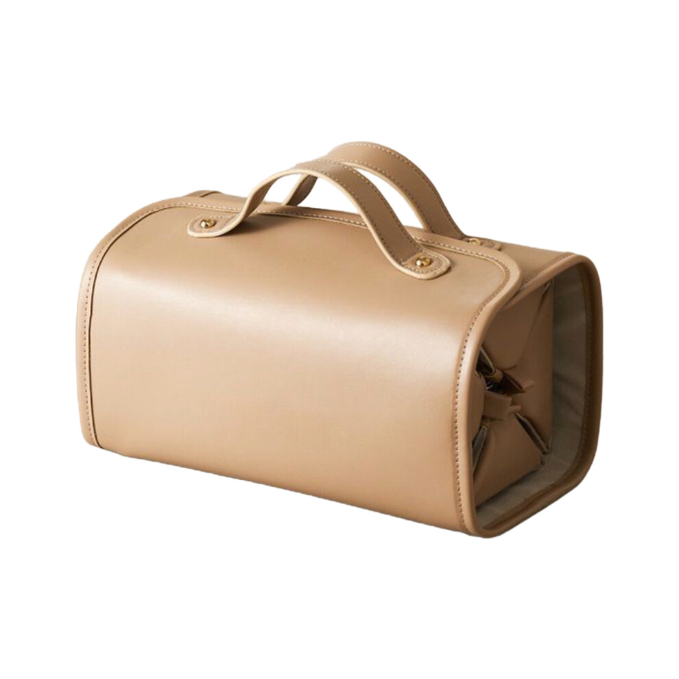 Roc-Electron (Brown) 4-In-1 Large Makeup Bag For Travel & Daily Use