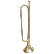 Brass Bugle for Beginners with Durable Gold Finish, Clear Sound for Music Education and Ceremony