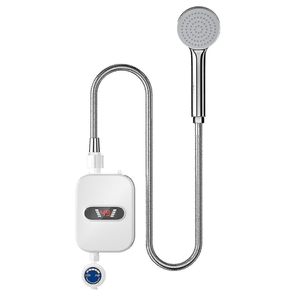 Instant Water Heater 3500W With Leakage Dry-Burn Protection, Lcd Temperature Display, Compact For Sink Installation 6901508442054