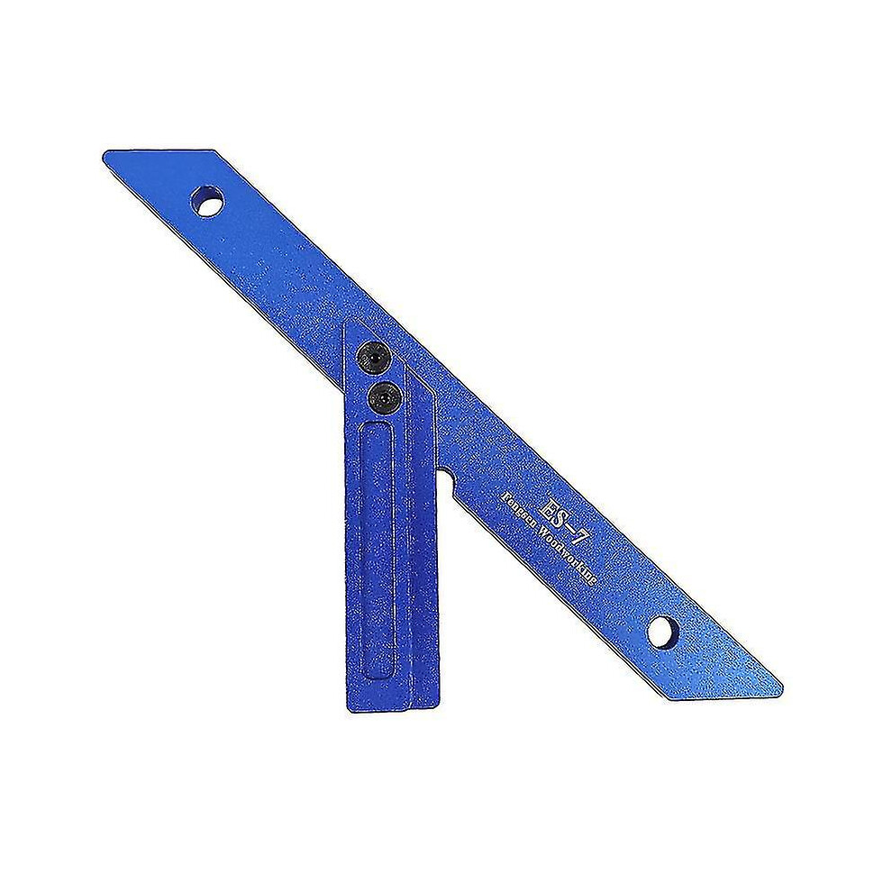 Combination Angle Ruler, 0.1Mm Accuracy Aluminium Alloy Measuring Tool With 45 Auxiliary Angle For Woodworking And Diy, Blue Es-7 6901508434417