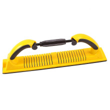 Ręczna deska szlifierska 70 x 400 mm, ABS, ręczna strugarka do polerowania powierzchni z odłączanym uchwytem, kolor żółty i czarny