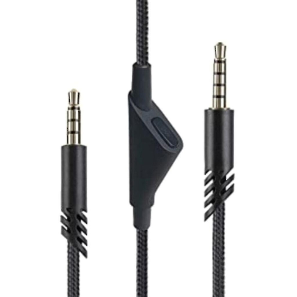 Braided Nylon Audio Cable Compatible With Astro A40tr A40 A10, 2M 3.5Mm Aux Cable With Plated Connectors Gold 6901508442245