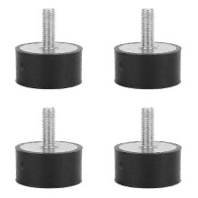 Supporti antivibranti in gomma, compatibili con attrezzature industriali e automotive, resistenza strappo 14 Mpa, fissaggi M8 M10, set 4 pezzi