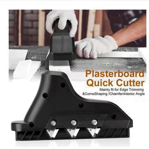 Edge Trimming and Chamfering Tool with Sharp Blade for Quick Multi-Angle Work on Wood, Plastic and Plasterboard