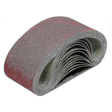 Schleifbandset, 10er-Pack mit Körnung 80 bis 400, antistatische, abwaschbare Aluminiumoxid-Schleifmittel, langlebig für Holz, Metall und Kunststoff