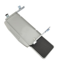 Under Desk Keyboard Tray with 360 Rotating Mouse Pad, Adjustable Metal SlideOut Drawer for Ergonomic Typing and Gaming