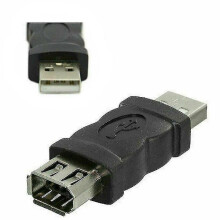IEEE 1394 to USB Converter, Compatible with Digital Camcorders, 6-Pin FireWire Adapter, Plug and Play Connection