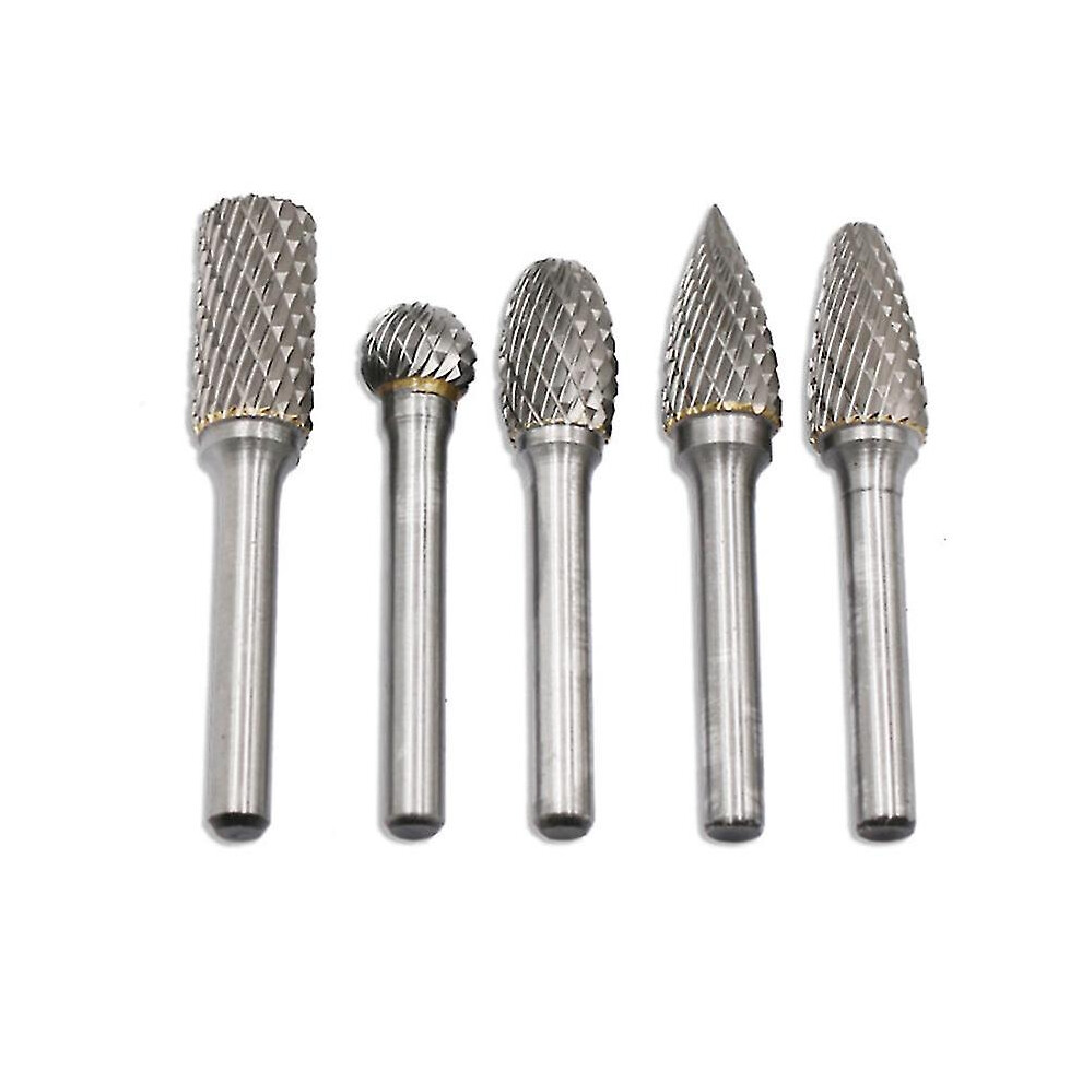 5-Piece Tungsten Carbide Rotary File Set 12Mm With 5 Shapes For Metal Processing And Model Making 6901508453500