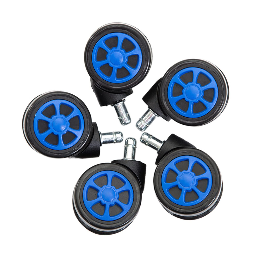 Office Chair Wheels Pu Set Of 5, Replacement Casters 11Mm Stem, Smooth Quiet Rolling For Hardwood Floors 9174973286516