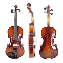 4/4 Full Size Handmade Violin Set with Ebony Fingerboard Maple Spruce Body Case and Brazilwood Bow