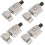 Automatic Sliding Door Bolt 2 Inch, Rustproof Stainless Steel 4 Pack with Push-Button Locking for Security 1