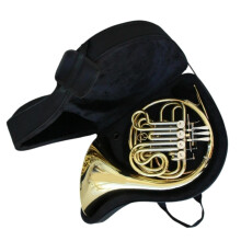 Professional Double French Horn Gold Plated Brass with Stable Resonant Tone for Orchestra