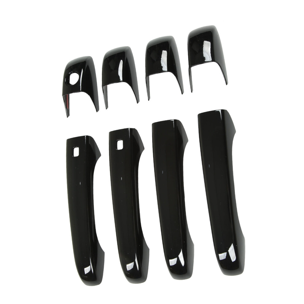 Stylish Glossy Door Handle Cover For Jeep Grand Cherokee Wk2 Wl Black 7611389687893