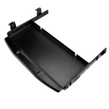 Under Desk Keyboard Tray, Ergonomic Pull Out Drawer with No‑Drill Clip‑On Install, Smooth Sliding Design, Black 54.5cm