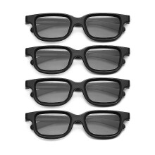 Gepolariseerde 3D-brillen VQ163R, lichtgewicht montuur, batterijloos voor thuisbioscoop, set van 4 paar