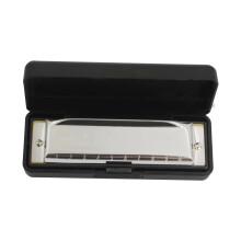 Professional 10 Hole C Harmonica Silver with Accurate Tuning and Smooth Comfortable Surface