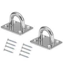 Stahl-U-Haken 60x50mm feuerverzinkt für Wand und Decke mit Schrauben 2er Pack