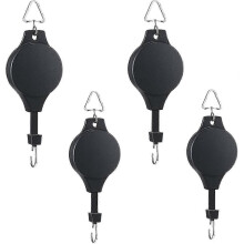 Gancho Telescópico para Plantas 4 Unid, Nylon e Aço Inoxidável, Carga 15 kg para Vasos e Alimentadores
