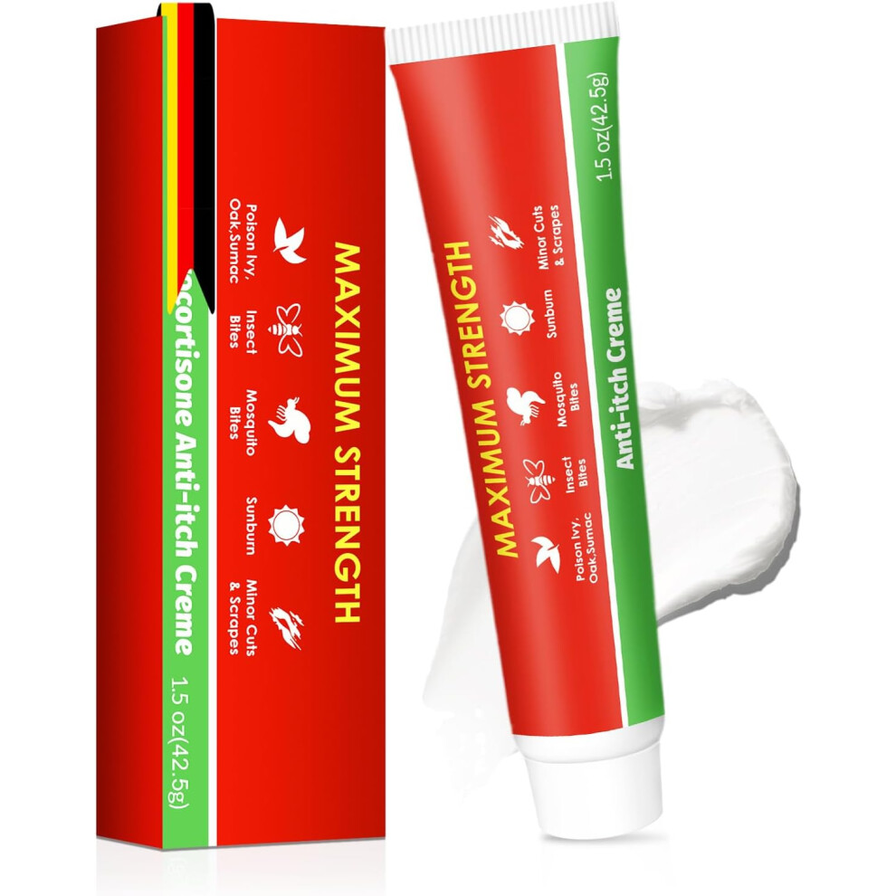 Gogerstar Cream Anti Itch 42.5G, Fast Soothing Formula For Itchy Skin, Relief Of Stings, Bites, Itching, Non-Greasy&Quick Absorption