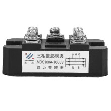 MDS-100A bruggelijkrichter, 100A 1600V driefase, met gelaste basis, voor het opladen van accu's en spanningsregeling.