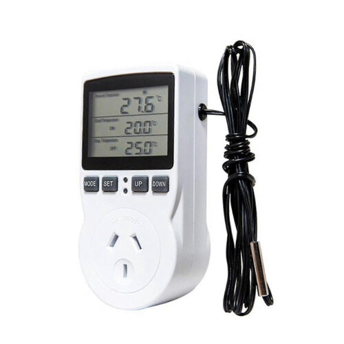 Programmable Temperature Controller 16A 230V with Large LCD, Precise Temperature Control for Heating Cooling