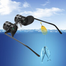 Telescoopbril met 10x vergroting, lichtgewicht ABS-frame, verstelbare focus voor handsfree vissen en sport kijken.